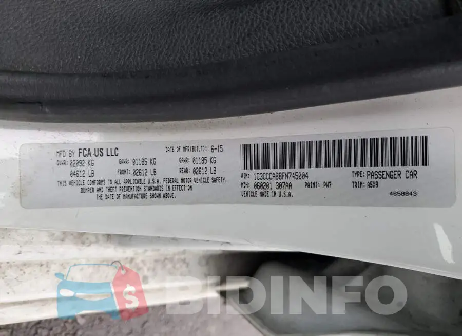 1C3CCCAB8FN745004 Photo# 12