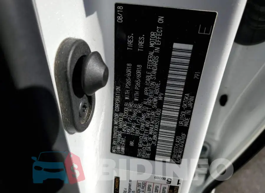 JTJBM7FXXK5211400 Photo# 12