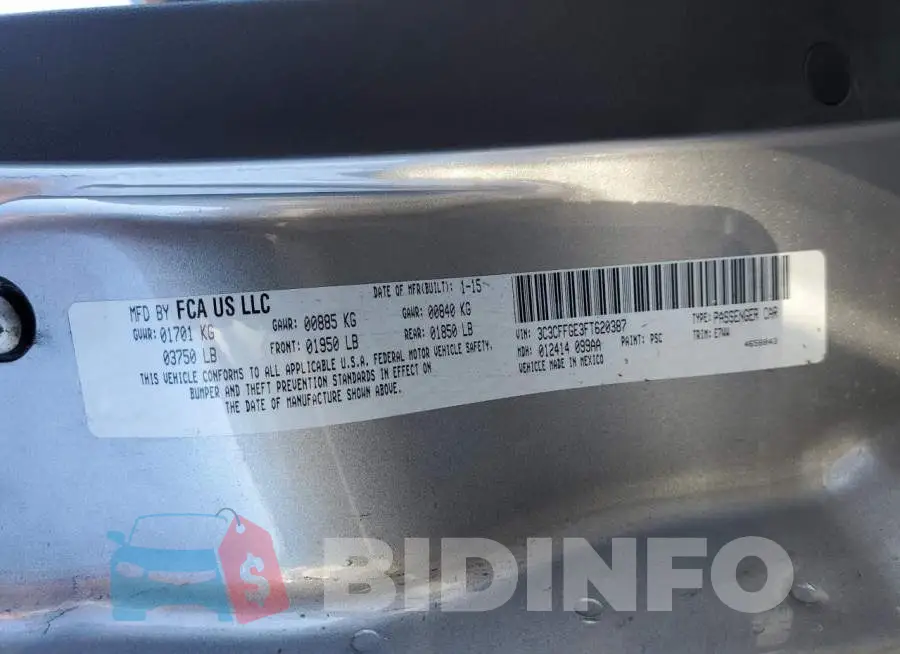 3C3CFFGE3FT620387 Photo# 13