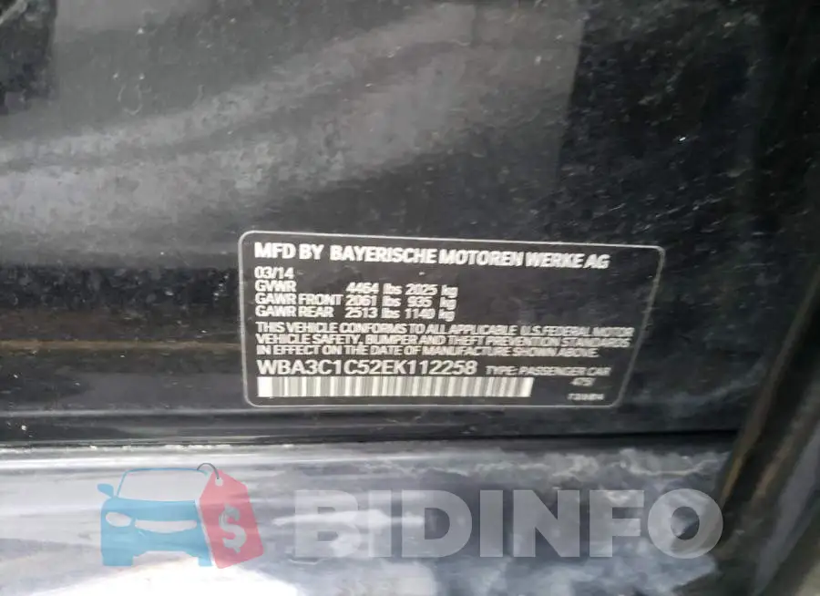 WBA3C1C52EK112258 Photo# 12