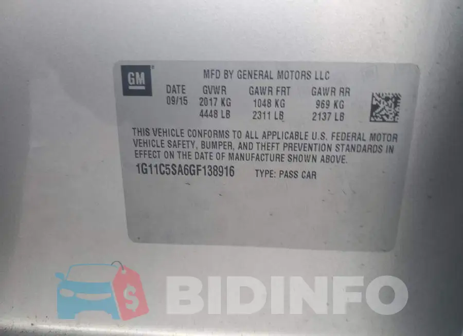 1G11C5SA6GF138916 Photo# 12