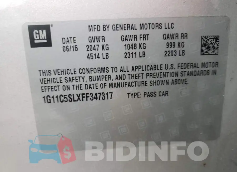 1G11C5SLXFF347317 Photo# 12