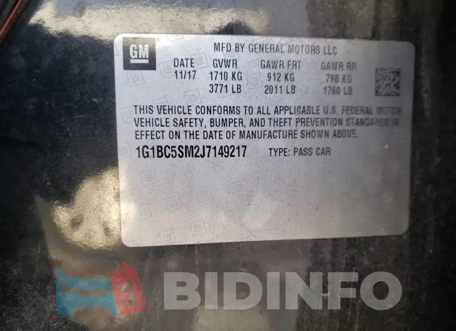1G1BC5SM2J7149217 Photo# 13