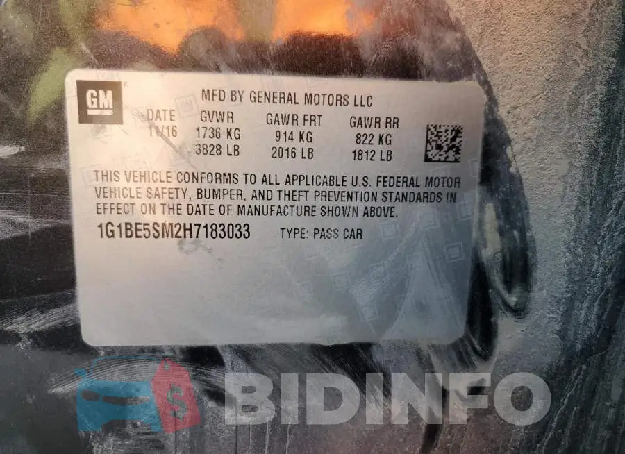 1G1BE5SM2H7183033 Photo# 10