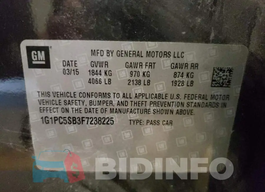 1G1PC5SB3F7238225 Photo# 10