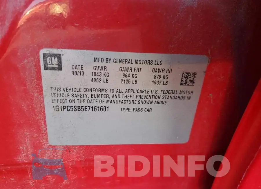 1G1PC5SB5E7161601 Photo# 12