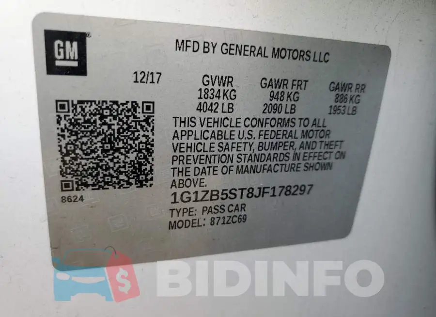 1G1ZB5ST8JF178297 Photo# 12