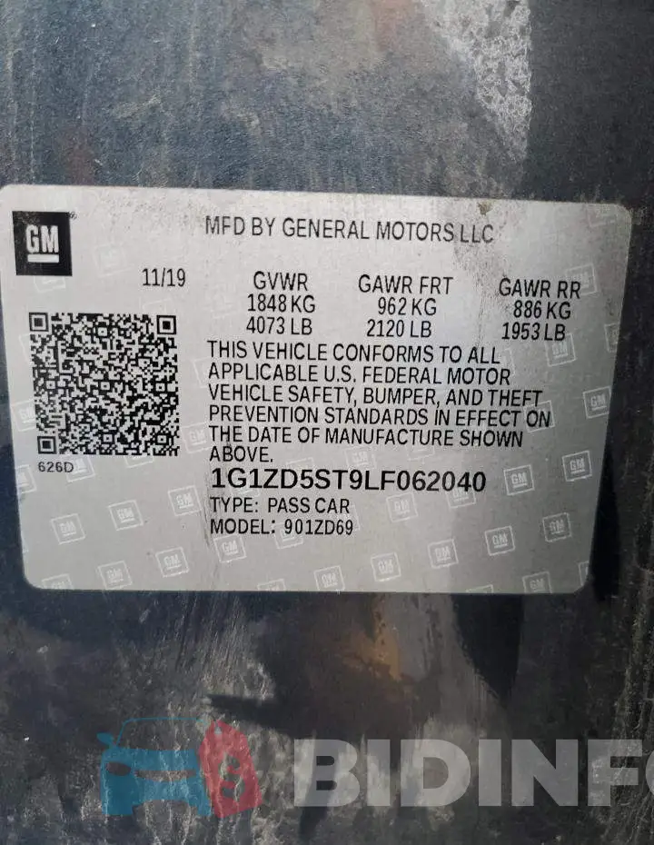 1G1ZD5ST9LF062040 Photo# 13