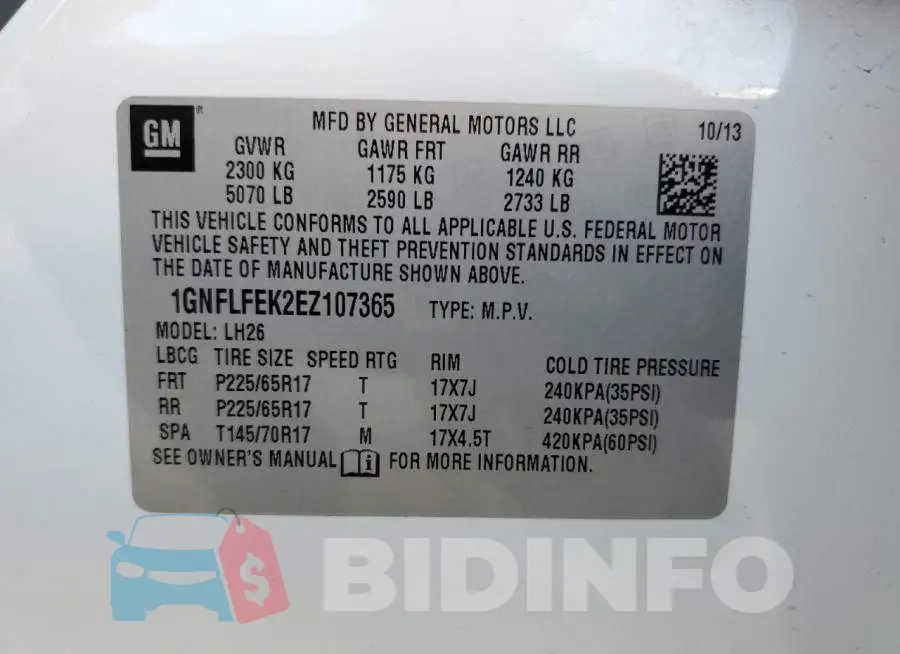 1GNFLFEK2EZ107365 Photo# 13
