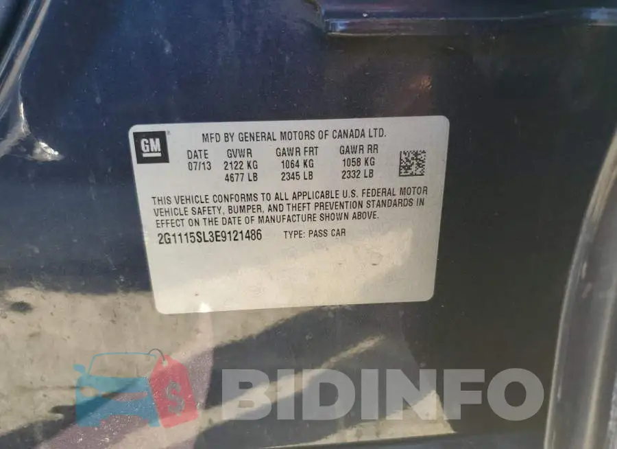 2G1115SL3E9121486 Photo# 10