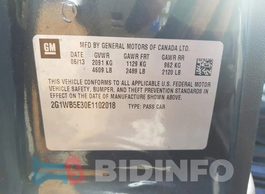 2G1WB5E30E1102018 Photo# 10