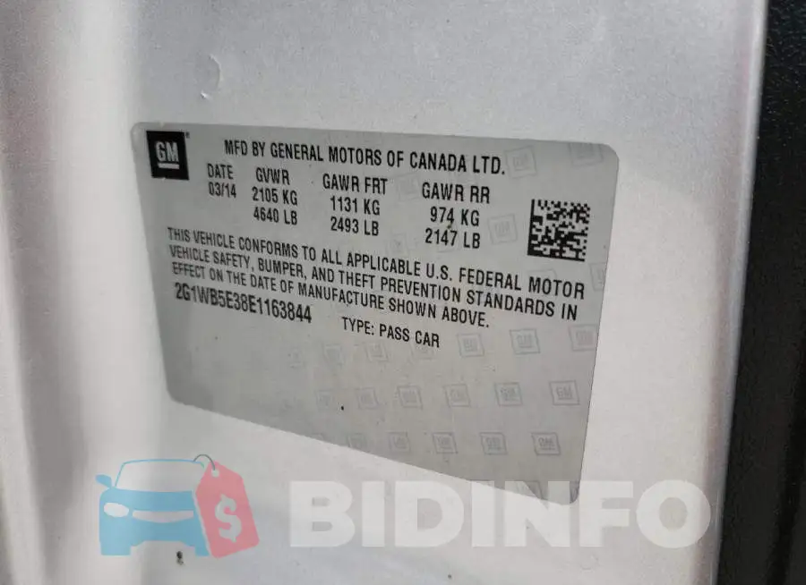 2G1WB5E38E1163844 Photo# 12