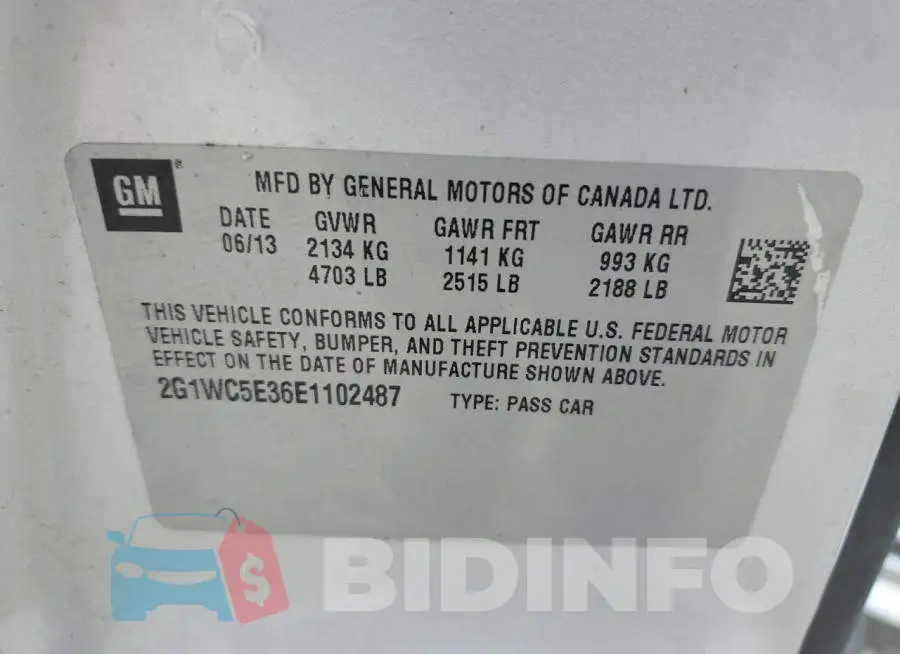 2G1WC5E36E1102487 Photo# 12