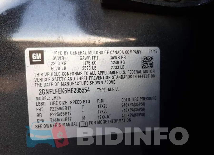 2GNFLFEK6H6285554 Photo# 14