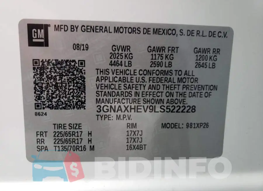 3GNAXHEV9LS522228 Photo# 13