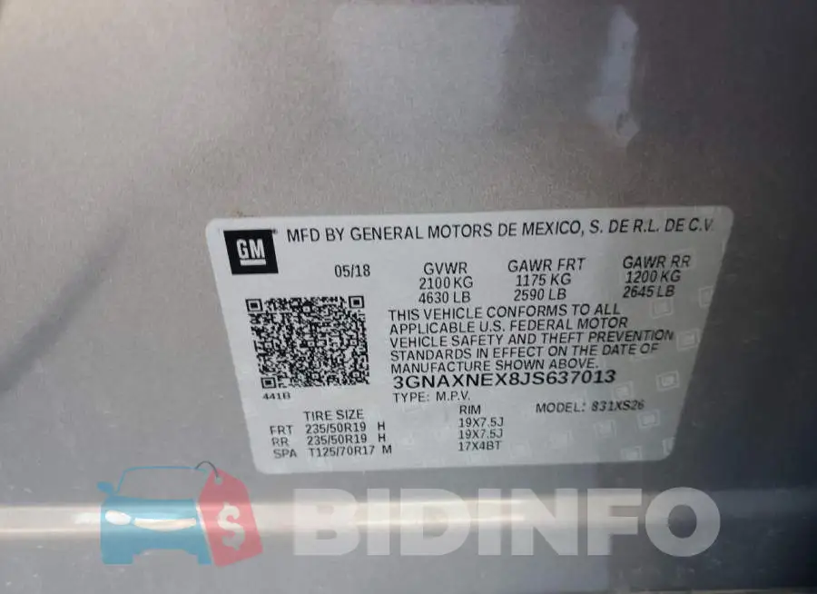 3GNAXNEX8JS637013 Photo# 13