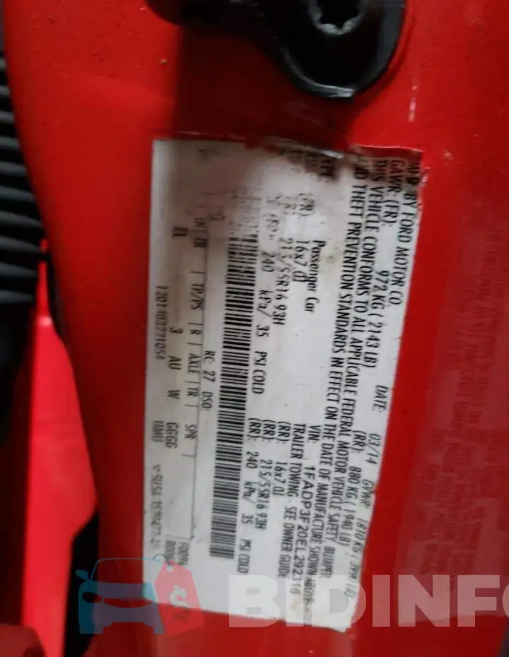 1FADP3F20EL292316 Photo# 12