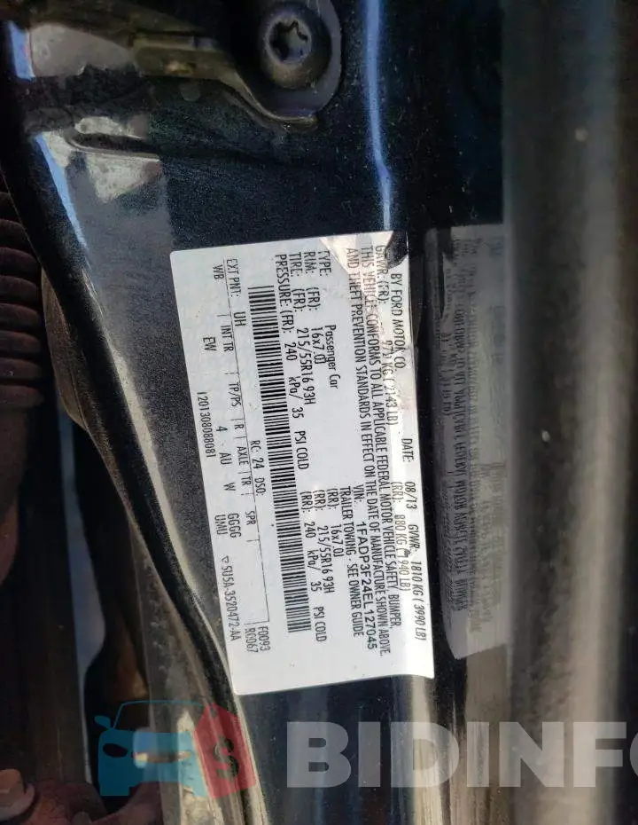 1FADP3F24EL127045 Photo# 10