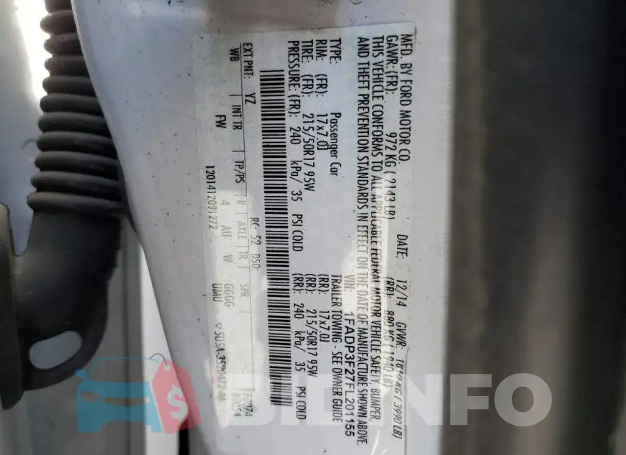 1FADP3F27FL201155 Photo# 10