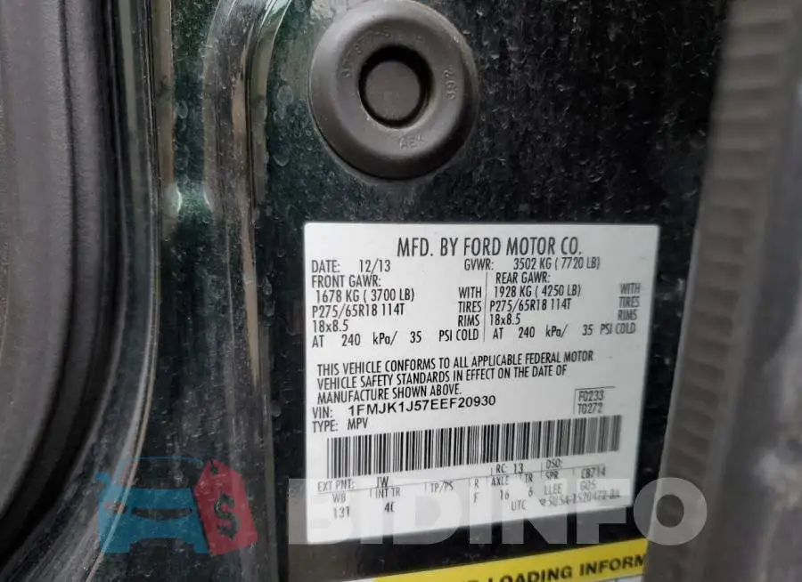 1FMJK1J57EEF20930 Photo# 13