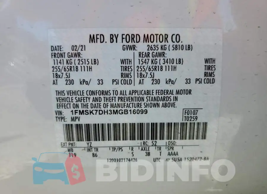 1FMSK7DH3MGB16099 Photo# 10
