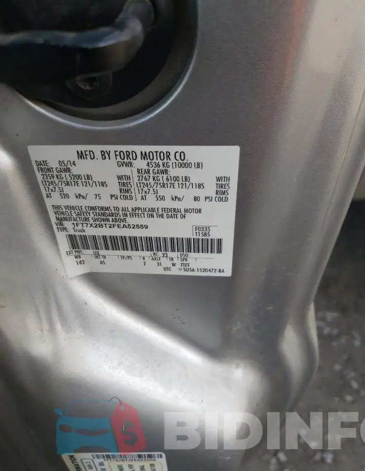 1FT7X2BT2FEA52559 Photo# 12
