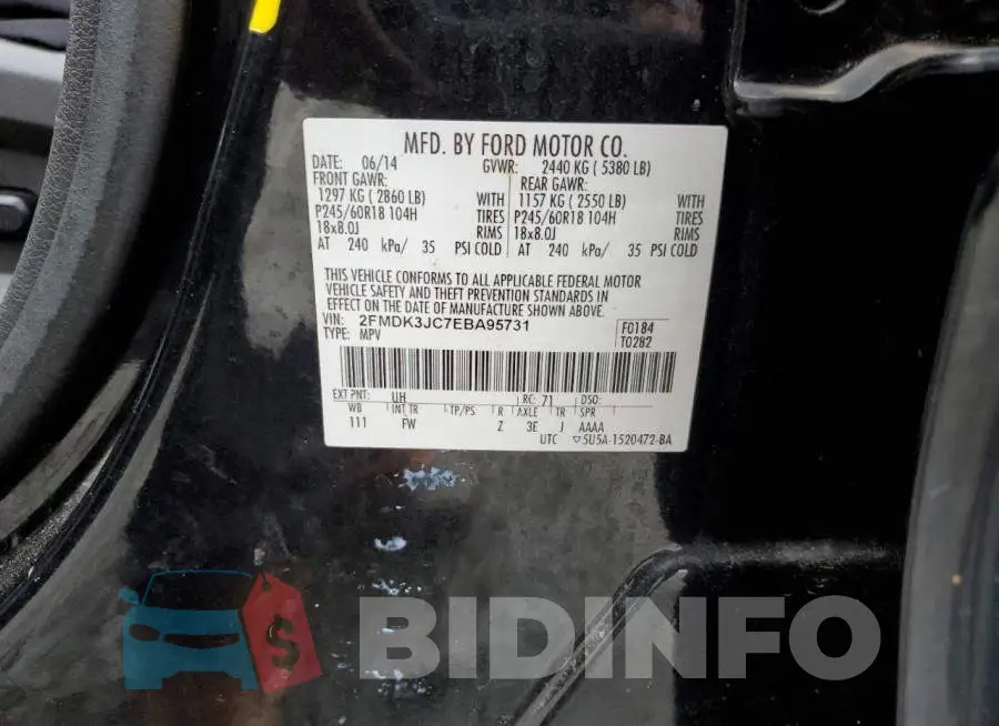2FMDK3JC7EBA95731 Photo# 13