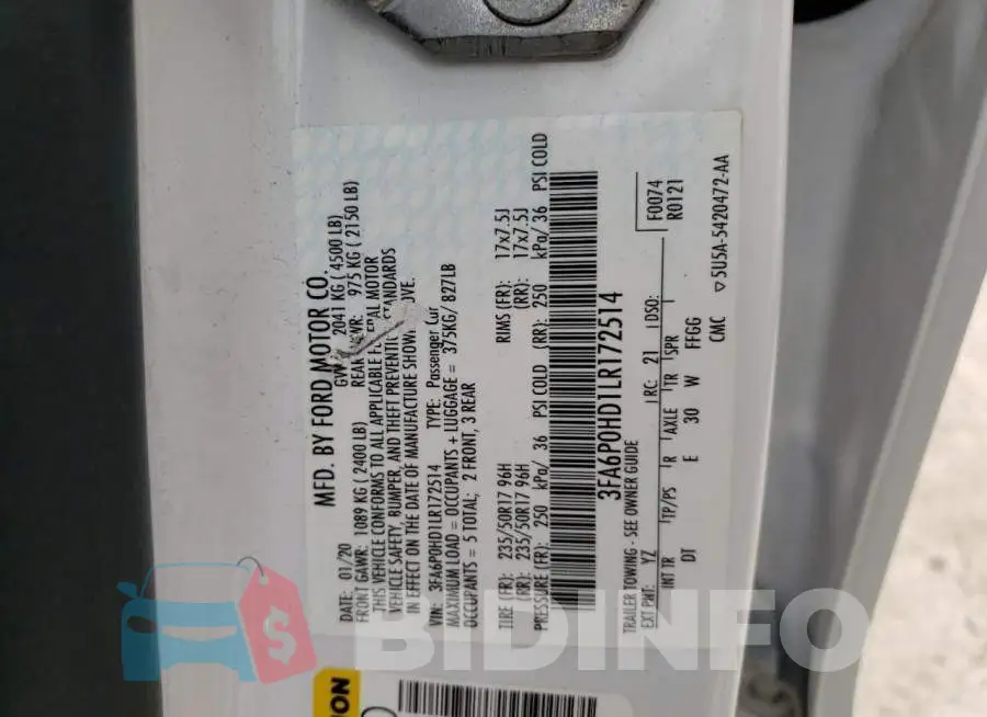 3FA6P0HD1LR172514 Photo# 12