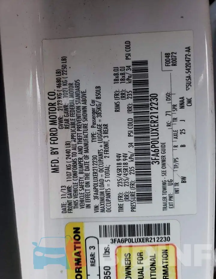 3FA6P0LUXER212230 Photo# 12