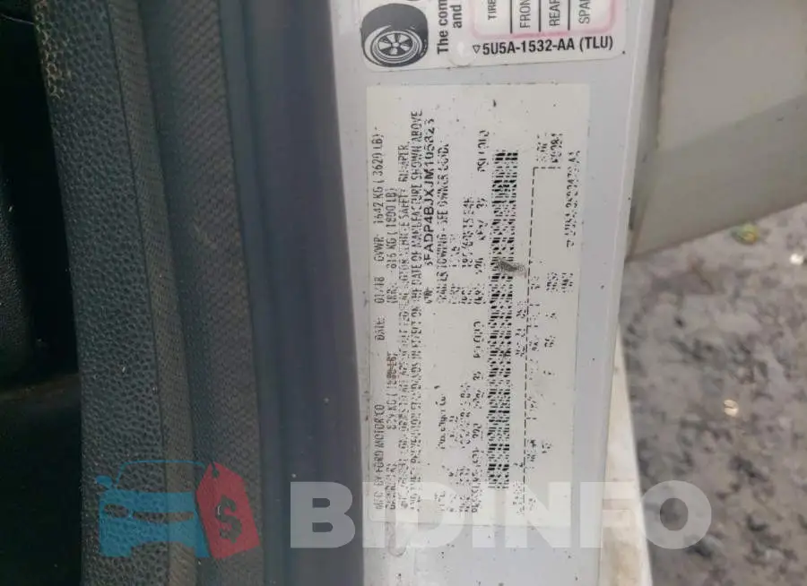 3FADP4BJXJM105823 Photo# 13