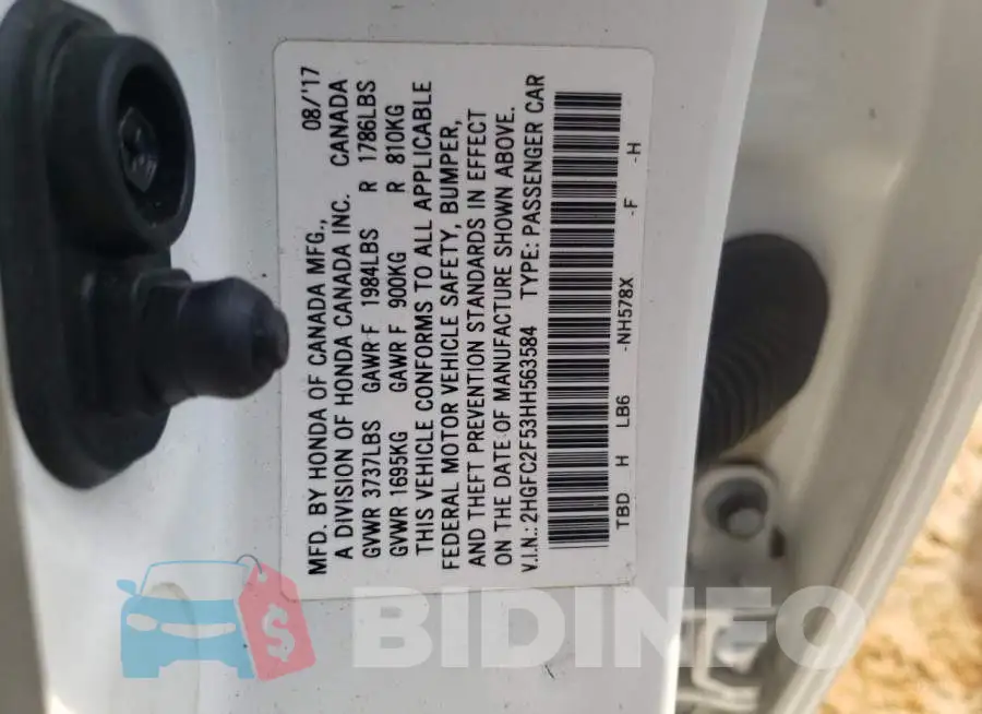 2HGFC2F53HH563584 Photo# 12