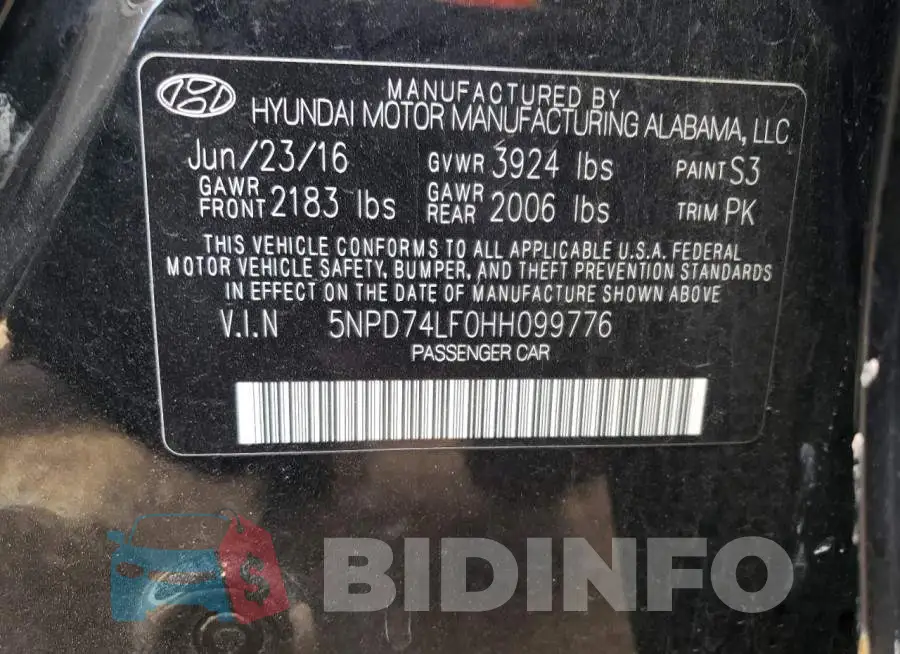 5NPD74LF0HH099776 Photo# 12