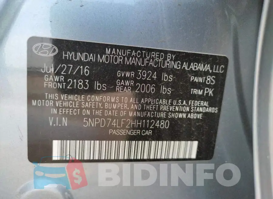 5NPD74LF2HH112480 Photo# 10