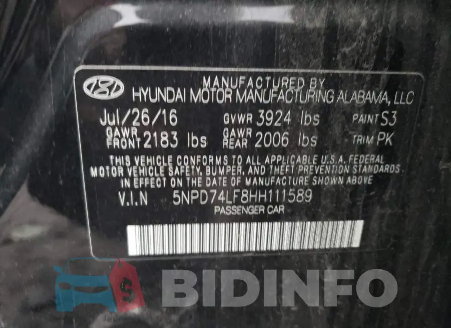 5NPD74LF8HH111589 Photo# 12