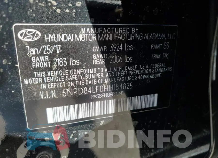 5NPD84LF0HH184825 Photo# 10