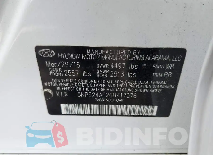 5NPE24AF2GH417076 Photo# 12