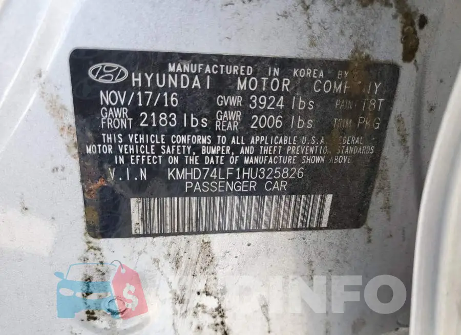 KMHD74LF1HU325826 Photo# 12