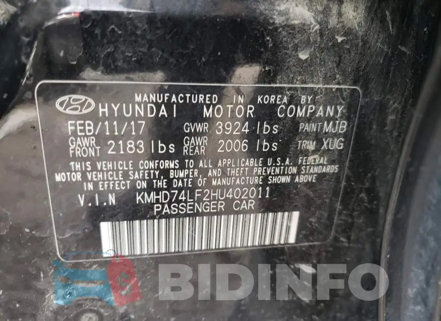 KMHD74LF2HU402011 Photo# 12