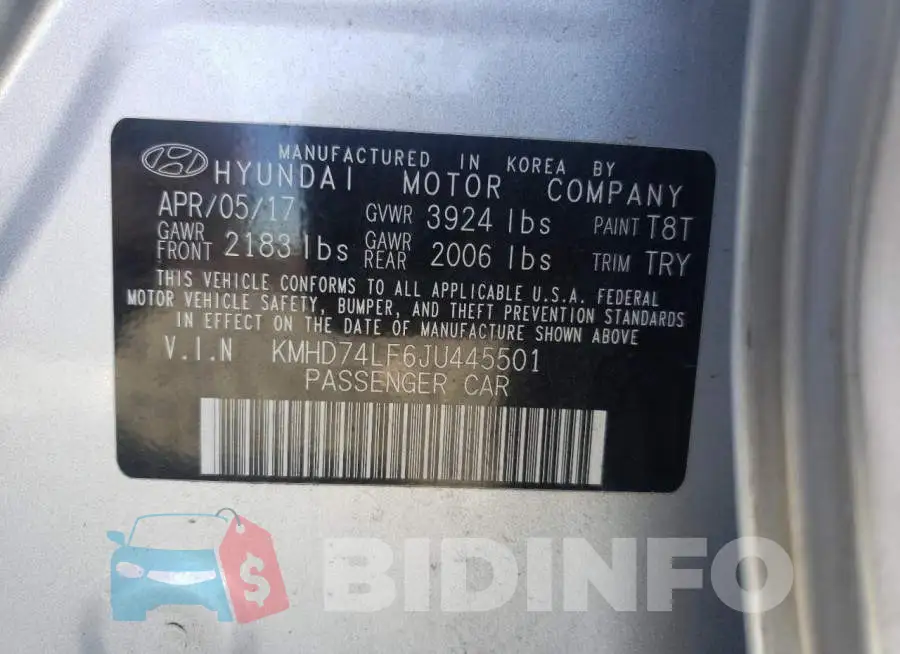 KMHD74LF6JU445501 Photo# 13