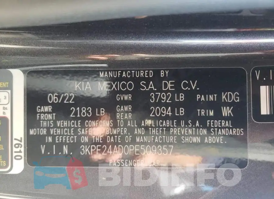 3KPF24AD0PE509357 Photo# 10