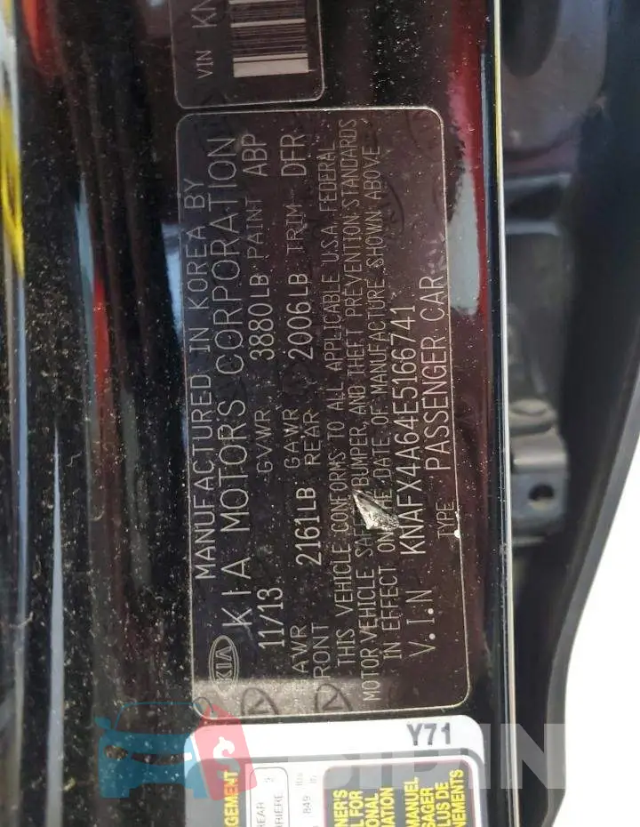 KNAFX4A64E5166741 Photo# 12