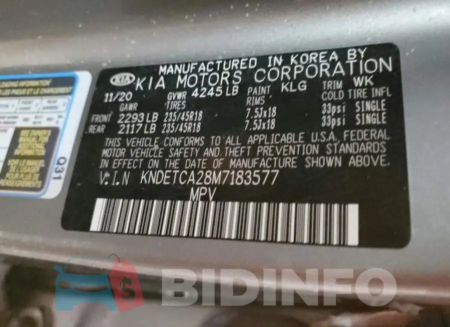KNDETCA28M7183577 Photo# 14