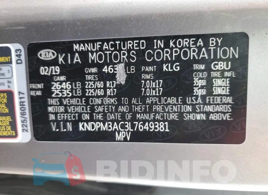 KNDPM3AC3L7649381 Photo# 13