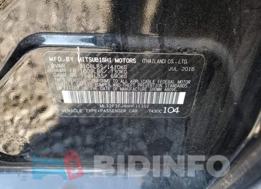 ML32F3FJ4HHF11352 Photo# 10