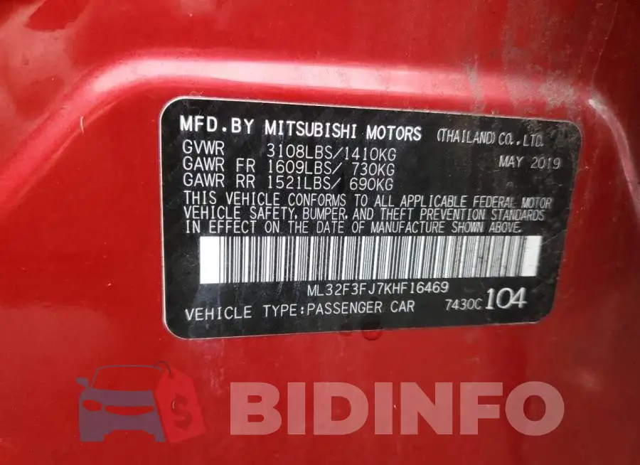 ML32F3FJ7KHF16469 Photo# 12