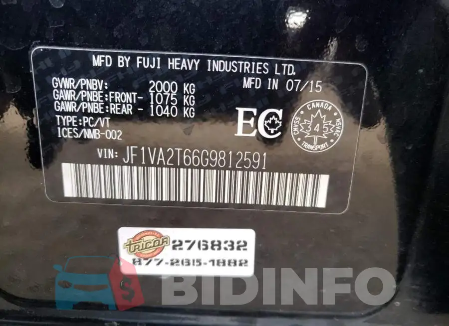 JF1VA2T66G9812591 Photo# 10