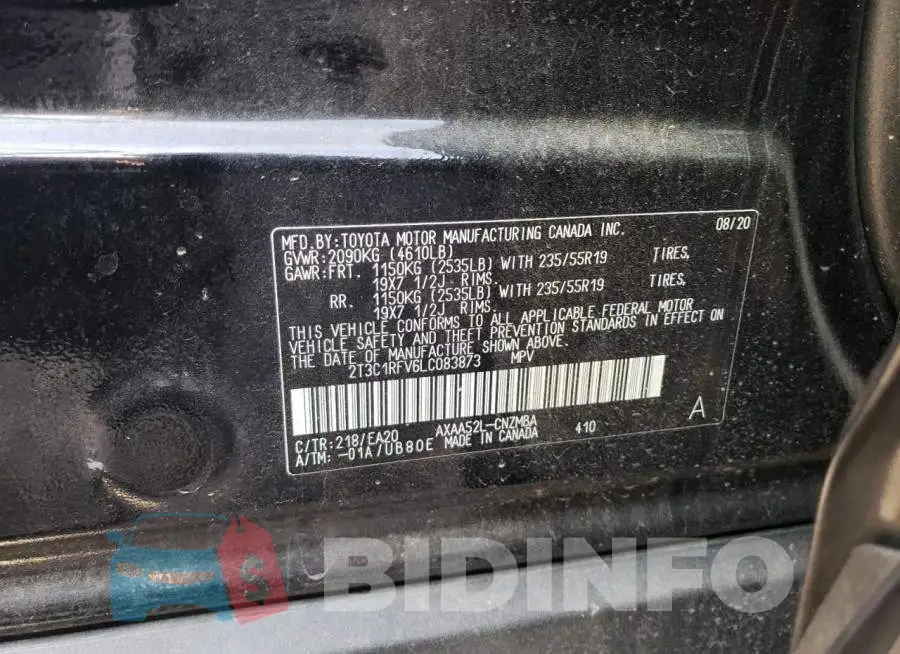 2T3C1RFV6LC083873 Photo# 12