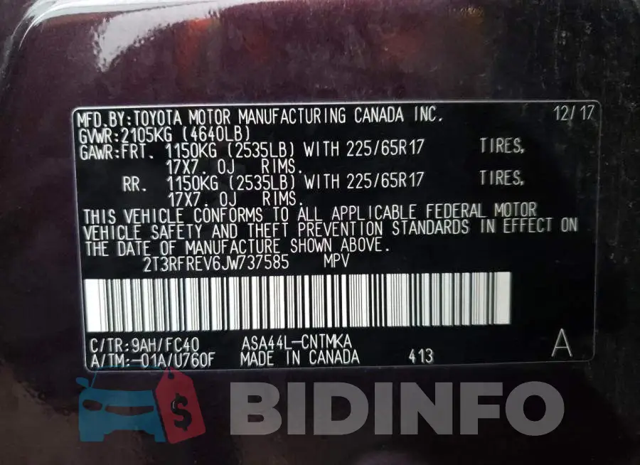 2T3RFREV6JW737585 Photo# 12