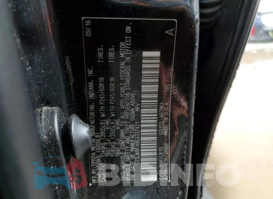 5TDJKRFH9GS337421 Photo# 12