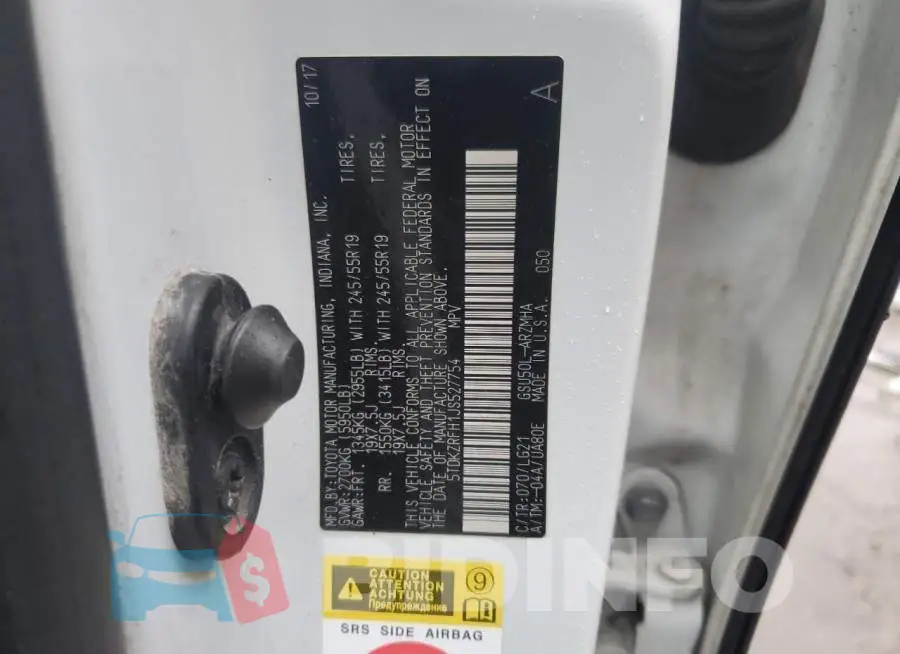 5TDKZRFH1JS527754 Photo# 13